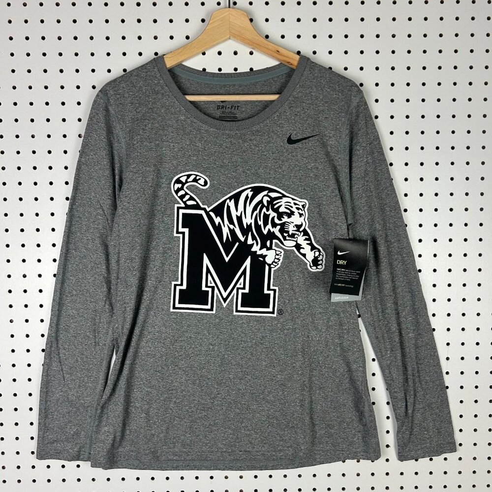 Nike Memphis Tigers Basketball Women's T Shirt Large Dri Fit Long Penny Hardaway